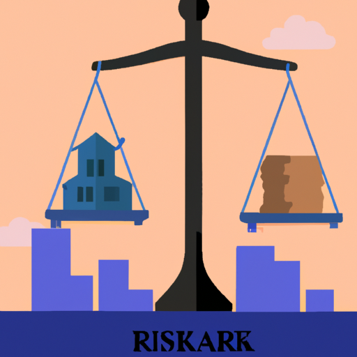 איור המציג סולם איזון, המסמל את המושג סיכון ותגמול בהשקעה בנדל"ן.