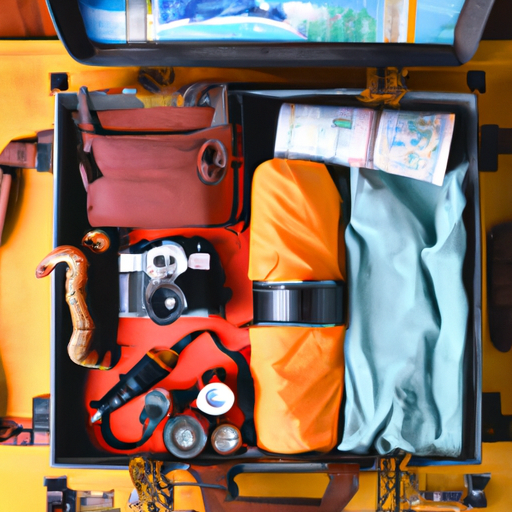 מזוודה ארוזה עם פריטים חיוניים לטיול בתאילנד